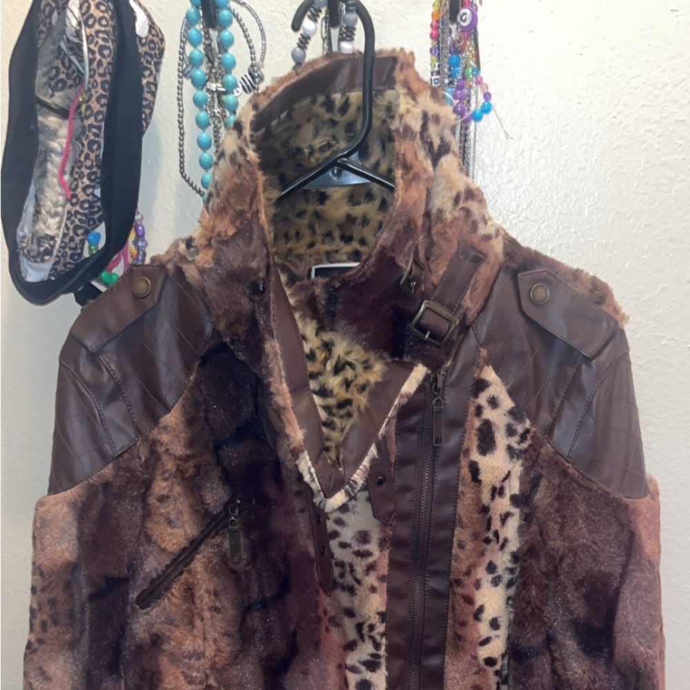 Faux fur jacket